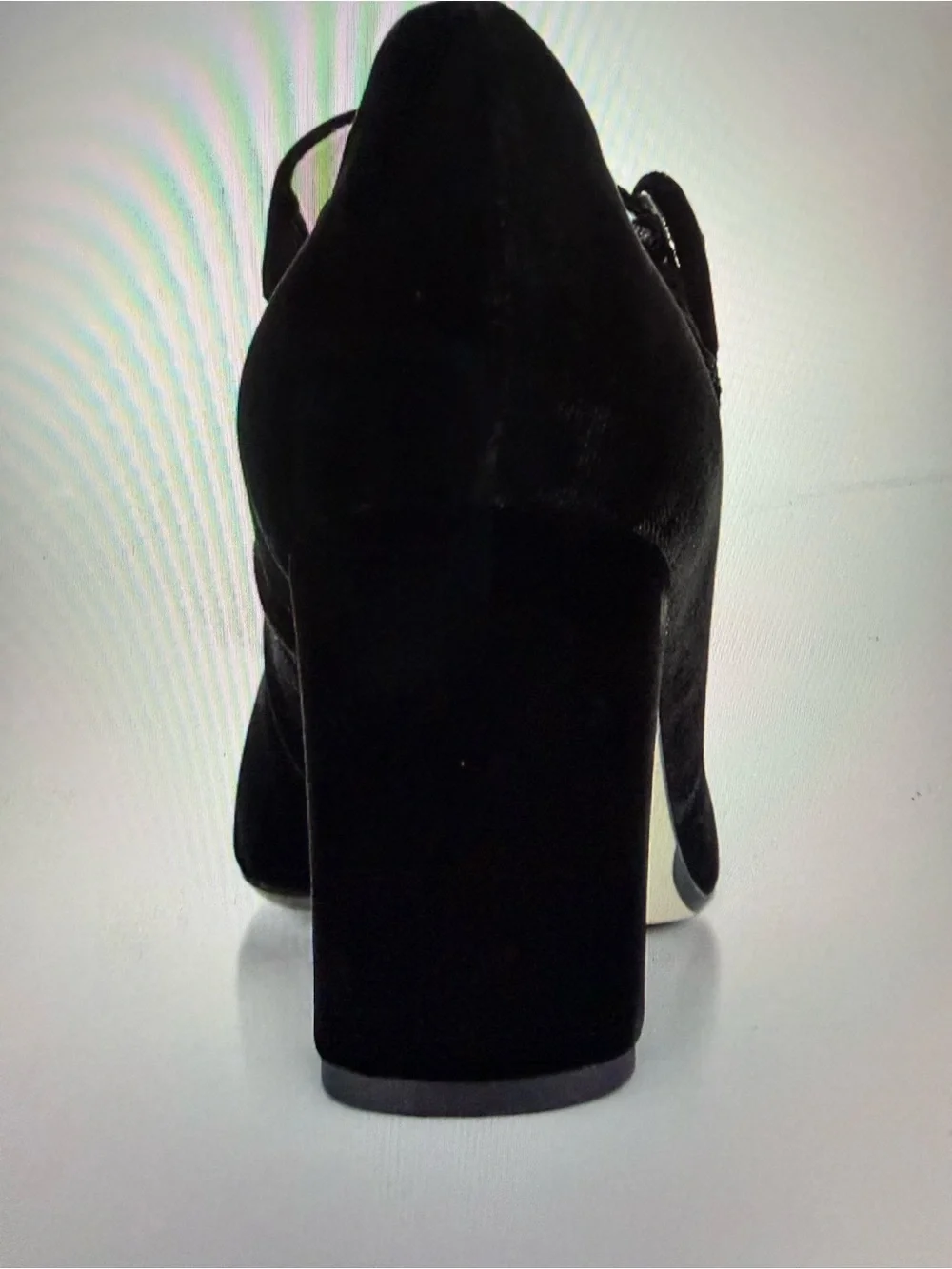 Hobbs London Aurora Velvet Mary Jane Block Heel Pumps